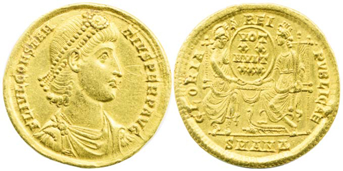 Constantius II 337-361 gold solidus