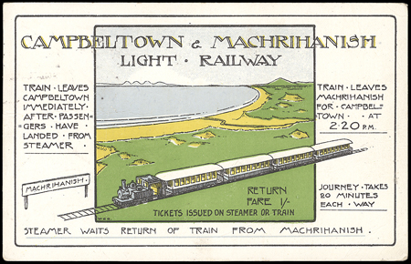 Campbeltown & Machrihanish Railway Official Postcard in March 18th Auction