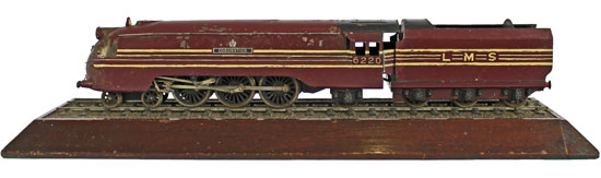 Scarce static Bassett-Lowke made LMS â€˜Coronationâ€™ locomotive and tender to be offered in 21st September 2016 Model Railway Auction.