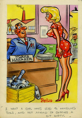 Saucy Postcard Artwork by Pedro