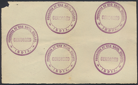 The WWI Mail of Turkish POWs in India