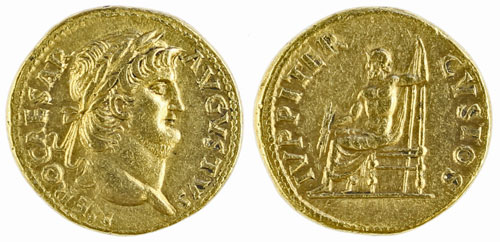 Roman Emperor Nero Gold Aureus to be sold in our 17th June 2015 Coin Auction