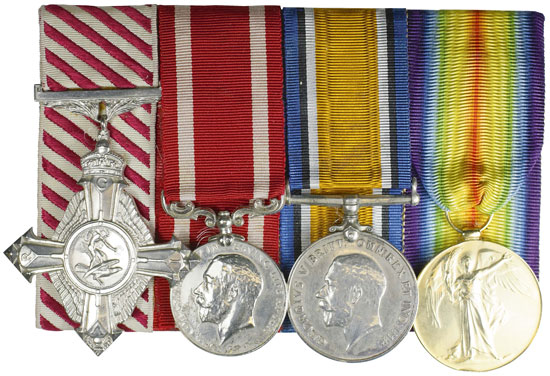 1912 Olympic Double Gold Medal Winner's WW1 Gallantry Medals in 14th December Medal Auction