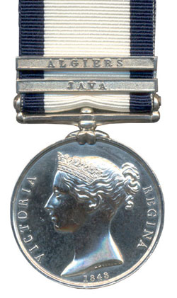 1811 NGSM 2 clasps to Lieutenant R.W. Innes R.N.