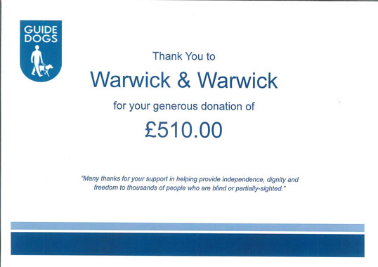 Charitable donation to inspiring causes