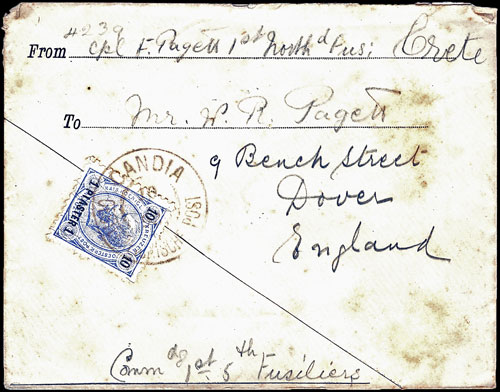 1897-8 Peacekeeping Force Soldier's Letter from Crete