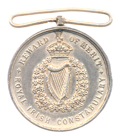 1921 Constabulary Medal for Ireland to Constable E.W.G. Gurr