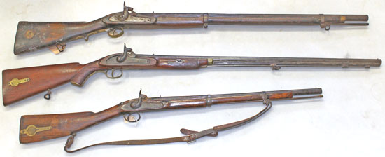 19th Century Percusion Cap Muskets in December Militaria sale