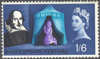 Who was the First Commoner to appear on a British Stamp?