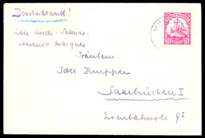 Postal Disruption in German East Africa in World War I