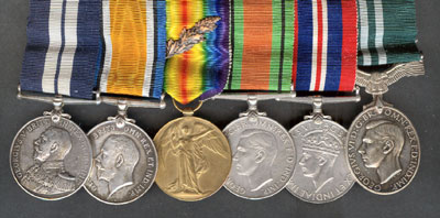 Rare Royal Naval Air Service Gallantry Group awarded to Serviceman Lost at Sea for Six Days.
