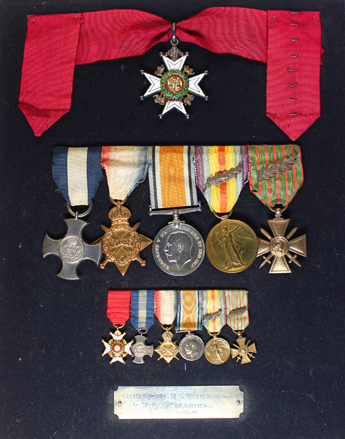 Exceptional Gallipoli operations and Zeebrugge Raid CB, DSC, Croix de Guerre group to Lieutenant Colonel B G Weller.