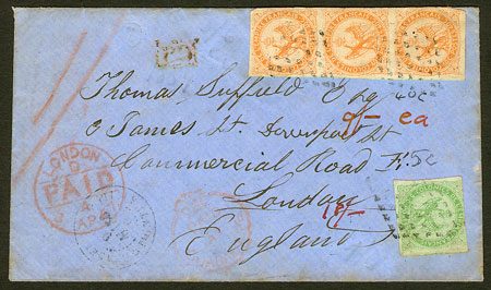 1867 Covers from Guadeloupe