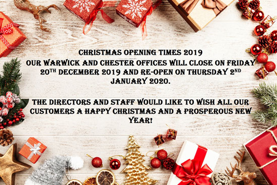 Christmas Opening Times 2019-2020