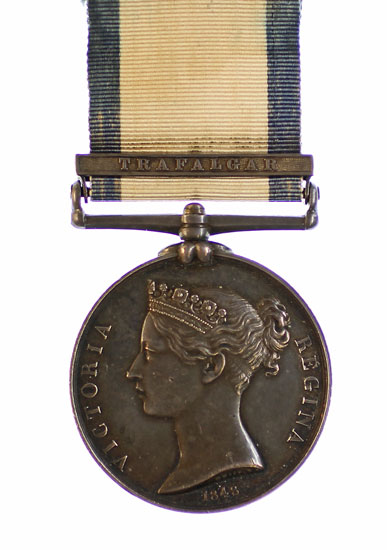 Battle of Trafalgar Midshipman's medal in 17th April 2019 Medal Auction