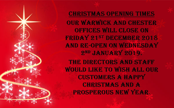 Christmas Opening times 2018-2019