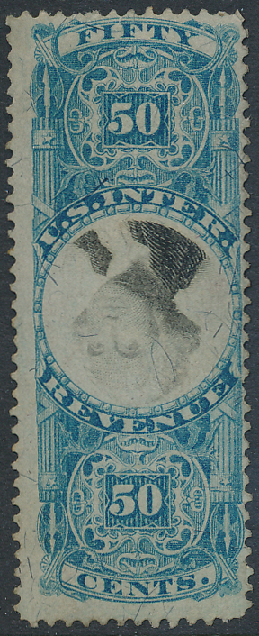 1871 50c Blue and Black Revenue Stamp