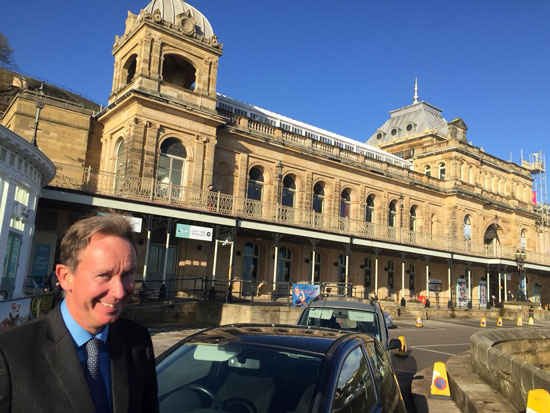 BBC filming 'Fake Britain' at the Advintageous fair in the Spa Centre Scarborough