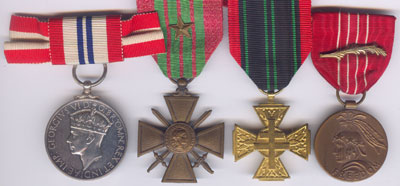 1946 Woman's World War 2 French Resistance King's Medal For Courage in the Cause of Freedom Group