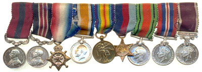 WWI DCM group to Captain F. Harper 8th Royal Lancs