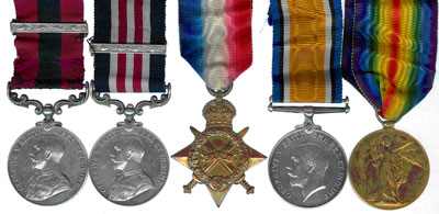 WWI DCM & Bar, MM & Bar group to Pte Highmore A.S.C.