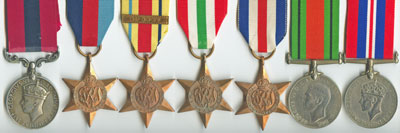 WWII North Africa DCM group to Pte J Hudson 6th Battalion Durham Light Infantry