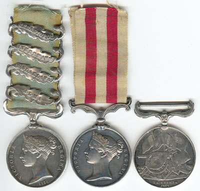 1854 Charge of the Light Brigade group to Pvt Charles Watson 17th Lancers