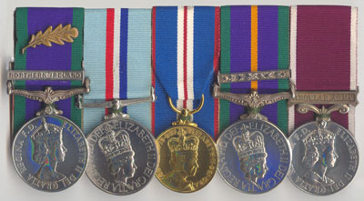 2007 WO1 RSM Black Watch Northern Ireland Mention in Dispatches Group for 37 years service