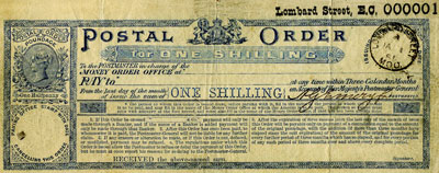 The World's First Postal Order