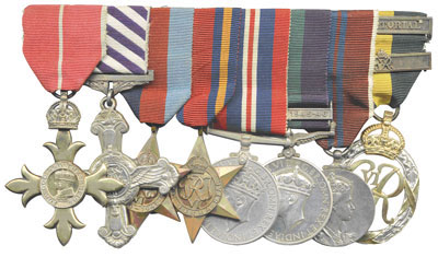 1944 Test Pilot's WWII DFC group to Sqn Ldr J.B. Wales RAF